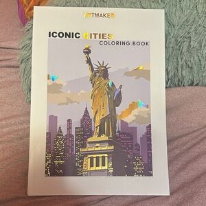 Liberty Artmaker Iconic Cities Coloring Book - Gold and Purple Highlights